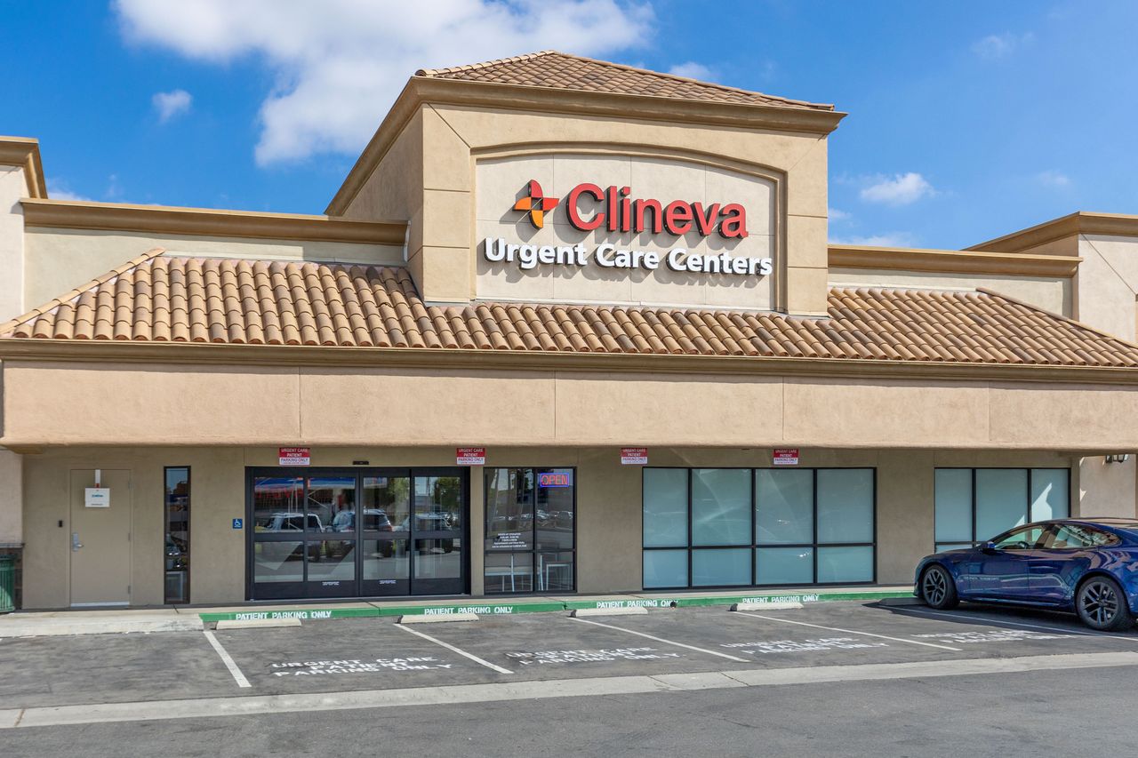 Exterior of Clineva Urgent Care in Fountain Valley